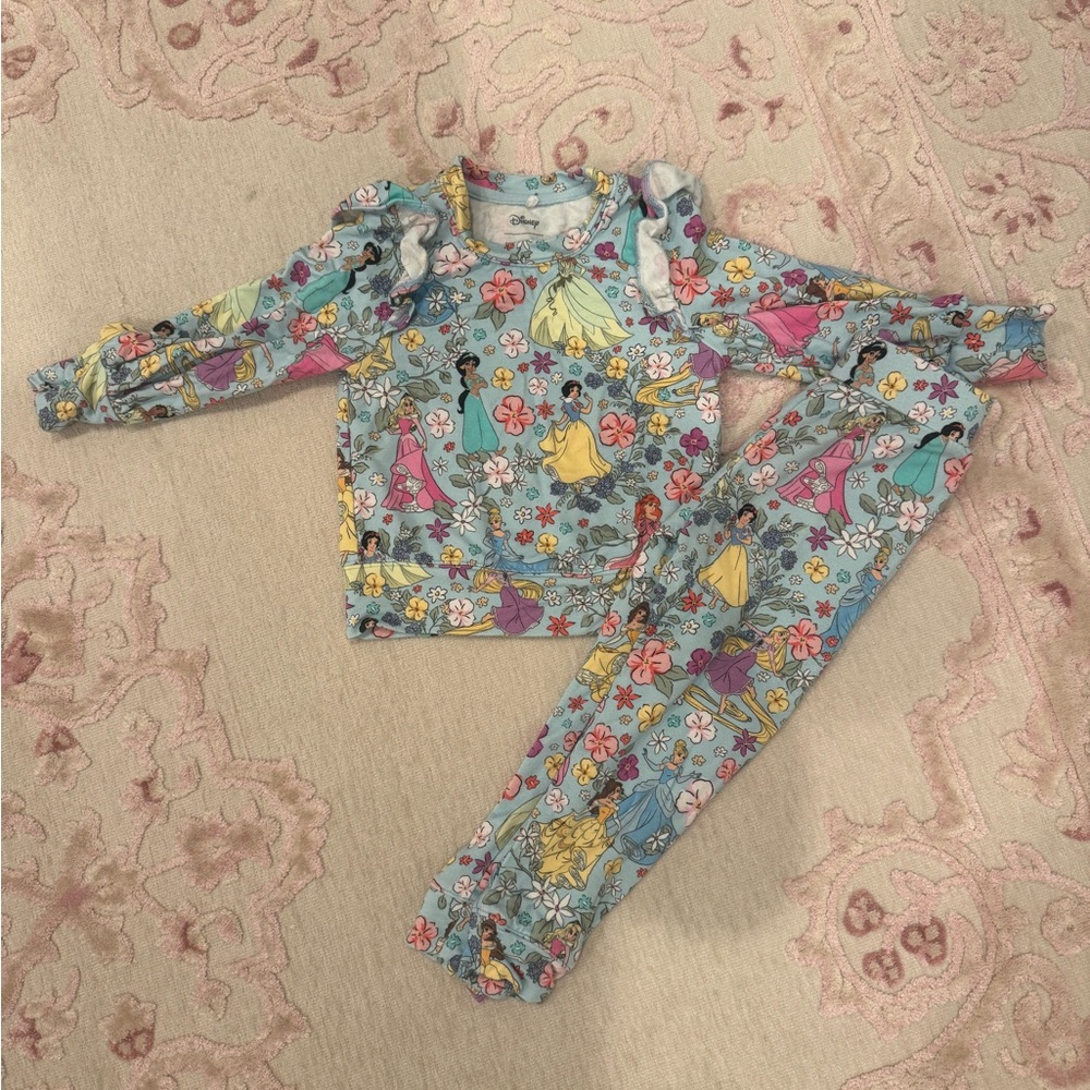 Posh Peanut Disney Princesses Jogger Set, 2T